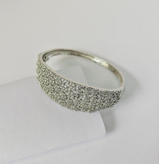 Elegant Silver American Diamond Bracelet