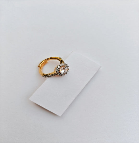Classic Gold-toned American Diamond Ring