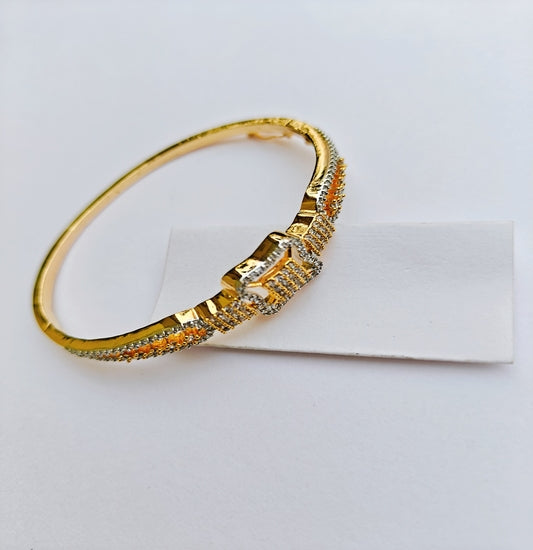 Timeless Glow Gold-toned American Diamond Bracelet
