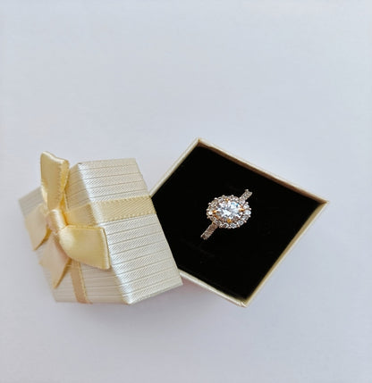 Classic Gold-toned American Diamond Ring