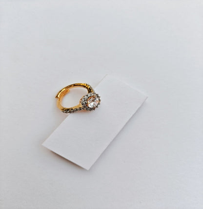 Classic Gold-toned American Diamond Ring