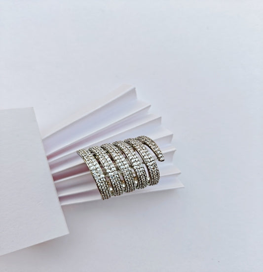 Multi-Band Sparkling American Diamond Ring